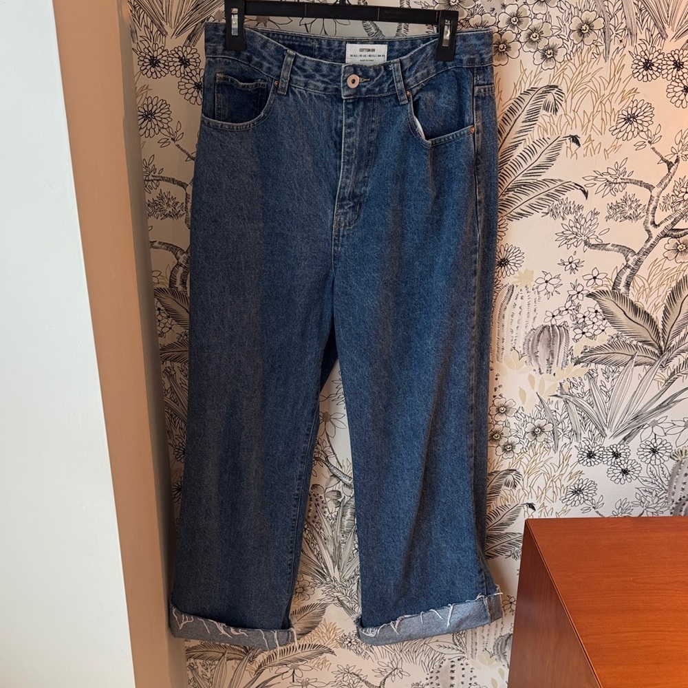 Cotton On Dark Blue Baggy Jeans